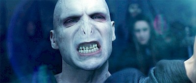 Voldemort's come-face was terrifying.